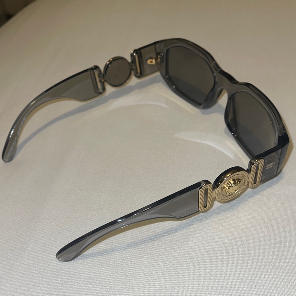 Authentic Versace Medusa Biggie Sunglasses - Transparent Gray